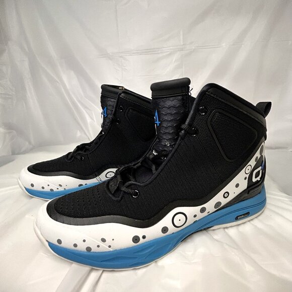 Q4 Aster White Basketball shoe White/Aster Blue/Black Q4MB-015 Size 11M - Picture 2 of 5